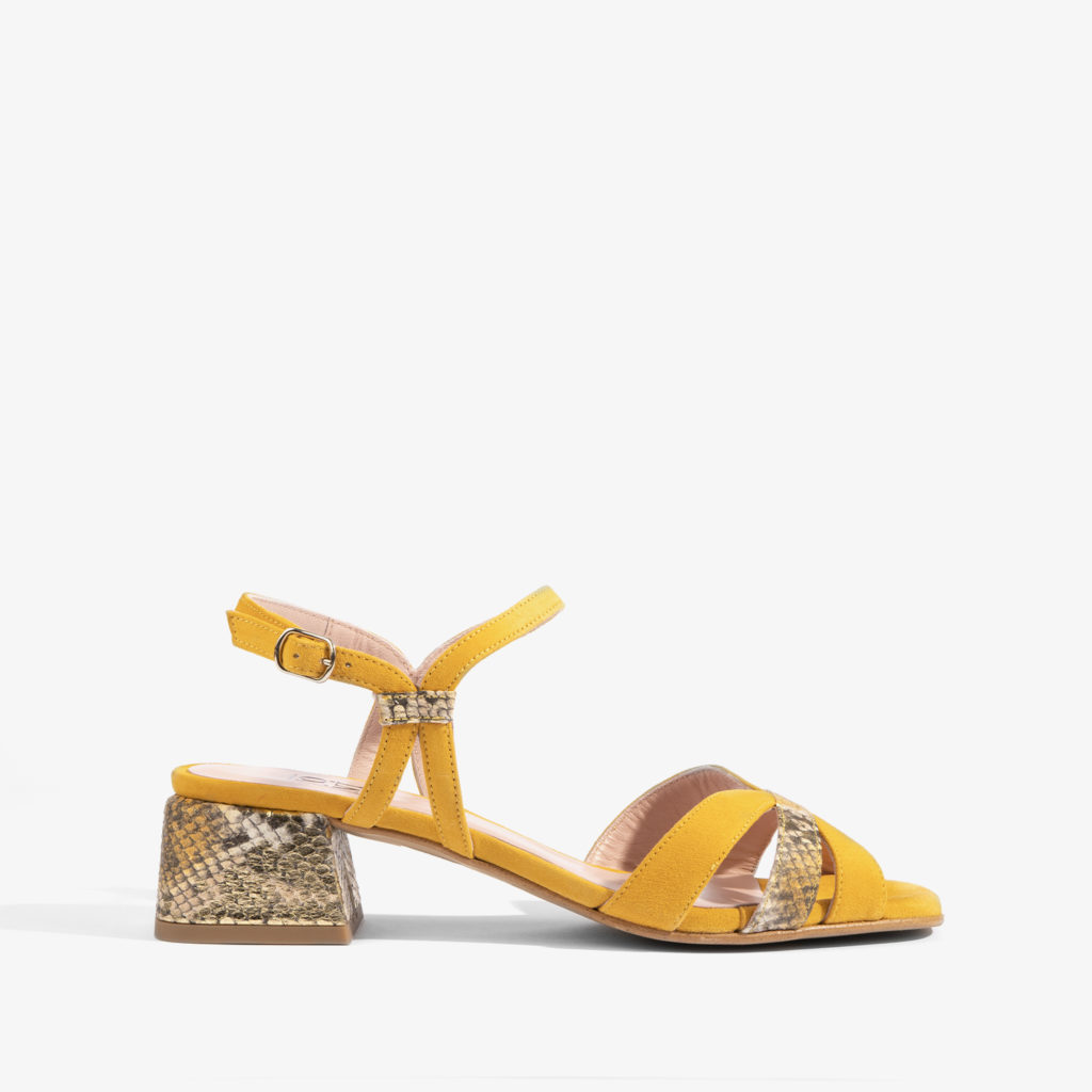 sandalia en color azafrán joni shoes 18053