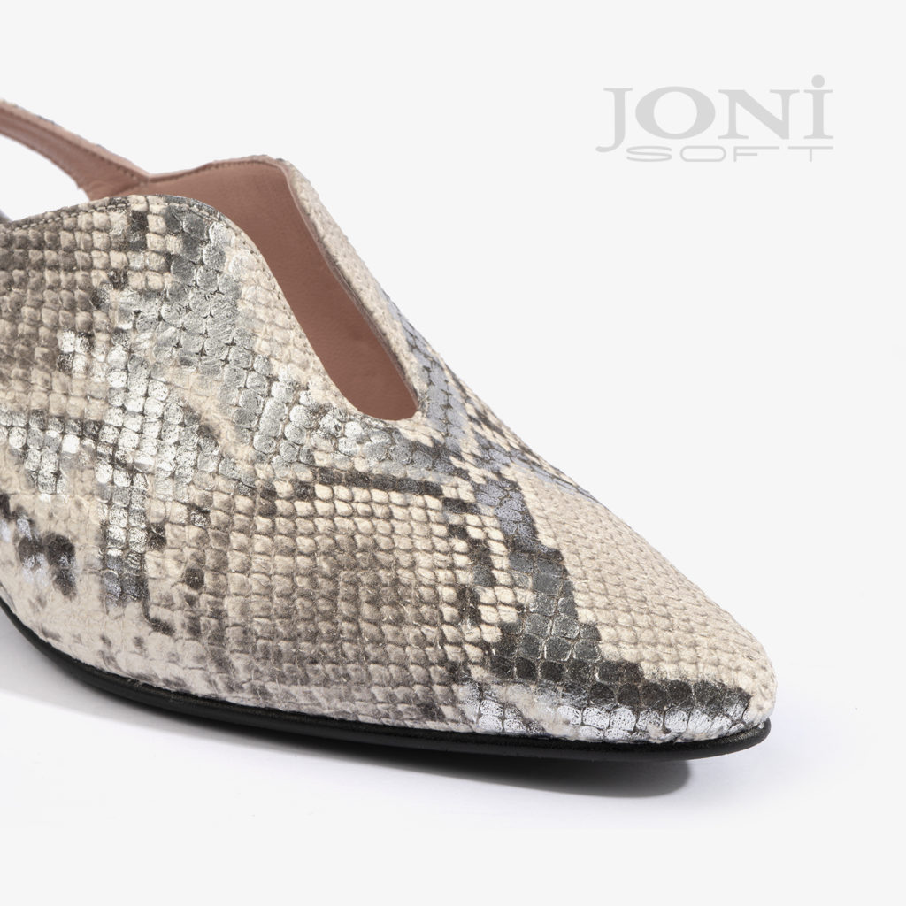 sandalia joni shoes confeccionada en estampado serpiente 18504